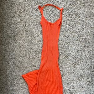 Stunning orange long dress!